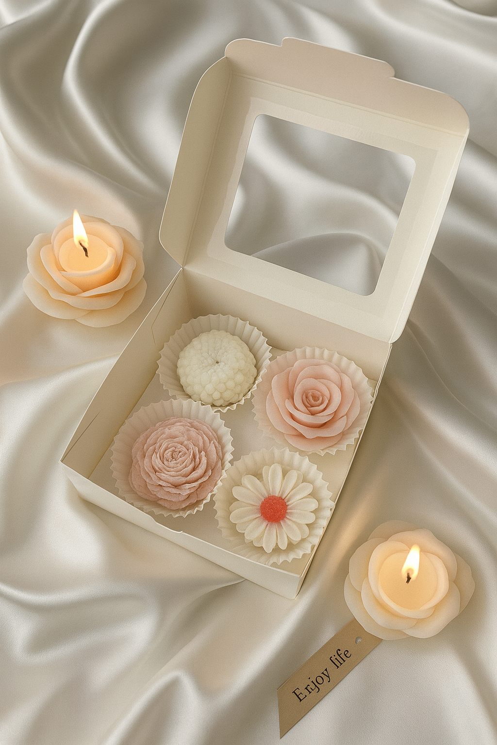 Personalized New Home Handmade Flower Scented Candle Gift Set Gift