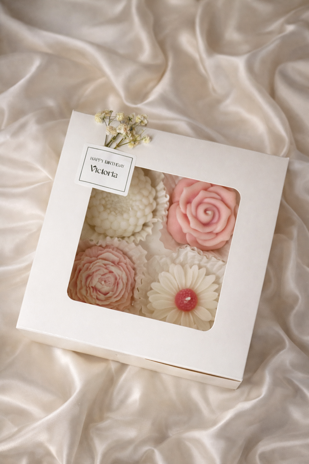 Personalized New Home Handmade Flower Scented Candle Gift Set Gift